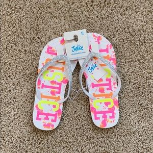 NWT Justice Flip Flops